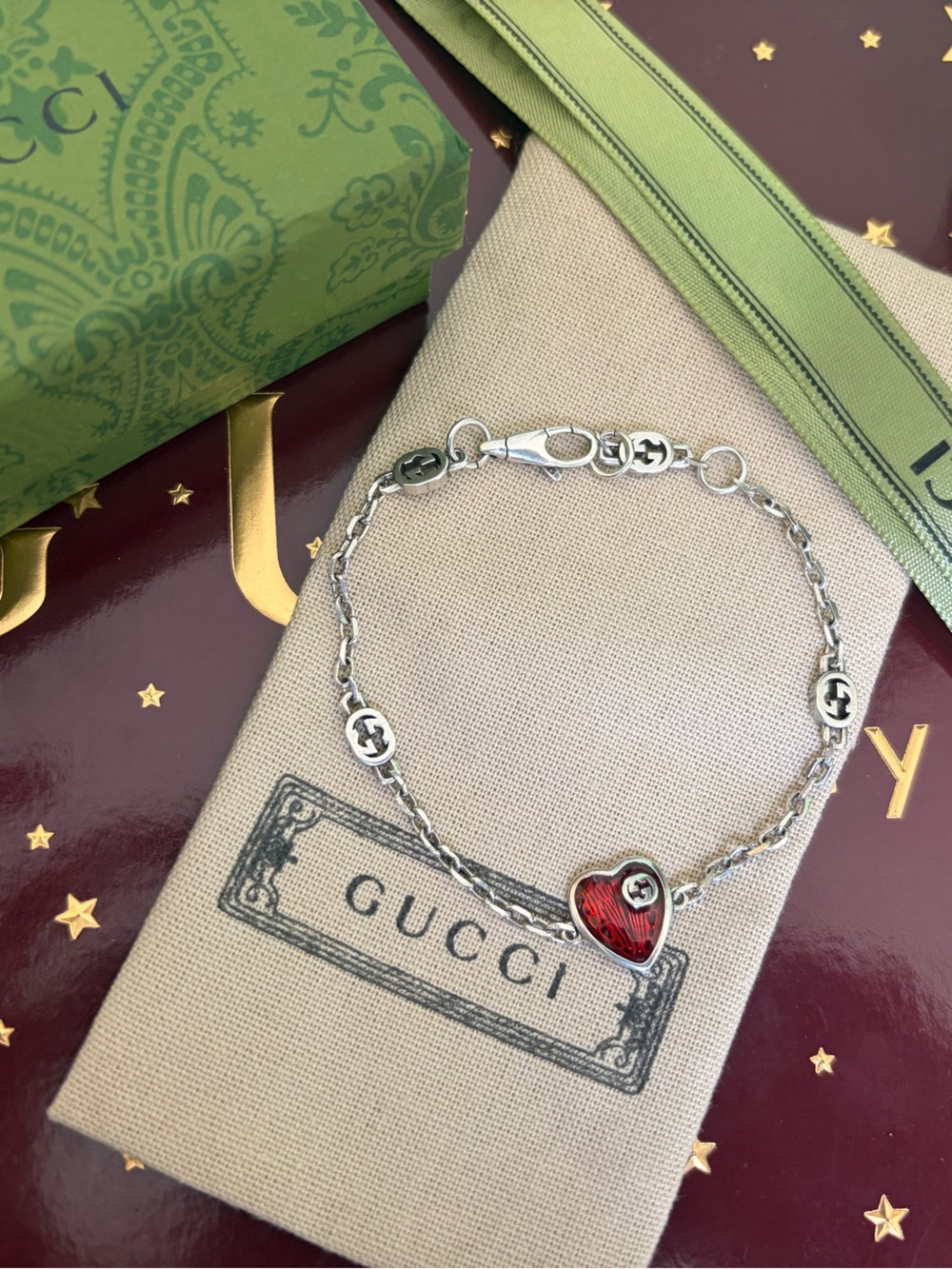 Gucci Heart bracelet with Interlocking G